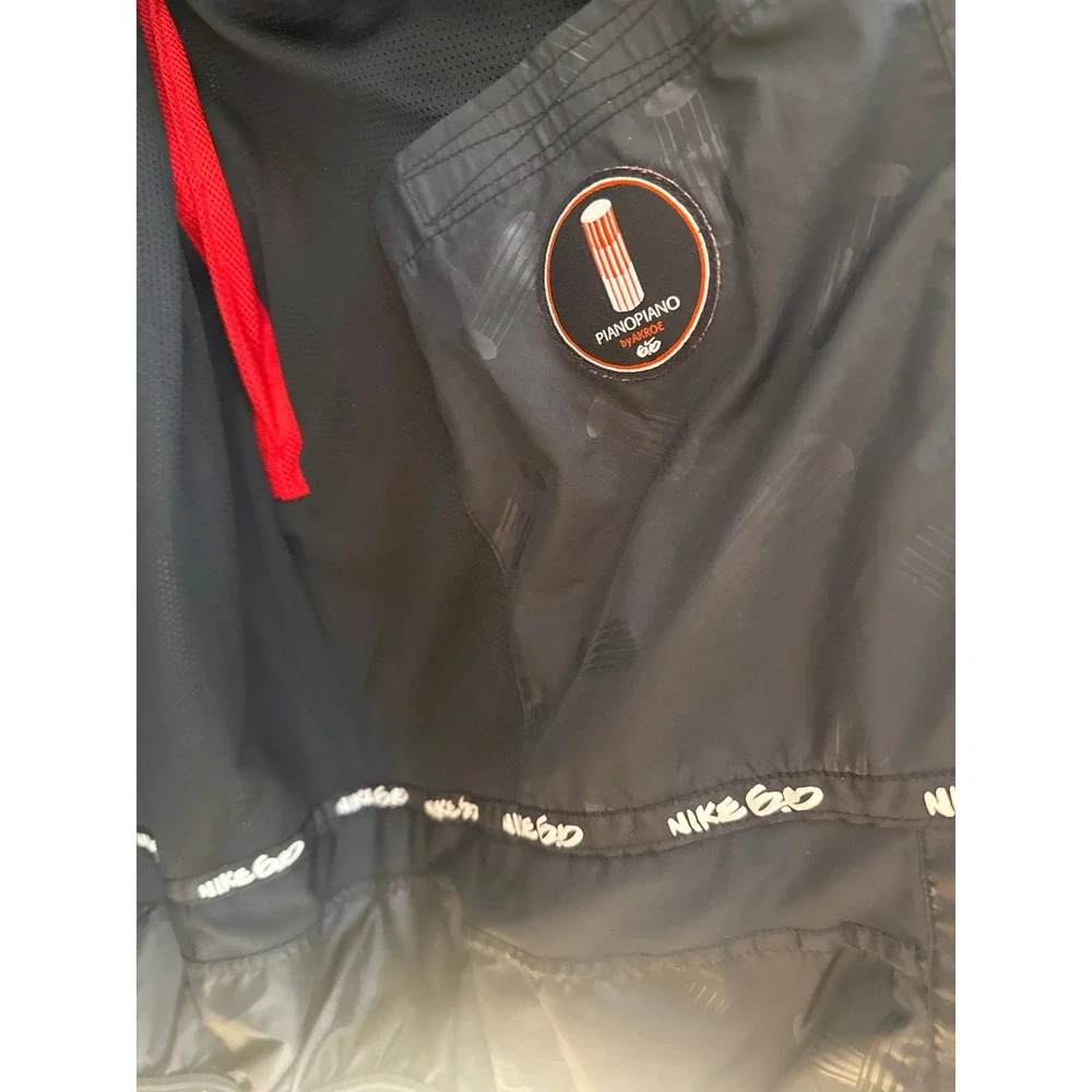 Nike 6.0 Piano Piano by Akroe Hooded Snowboard Jacket Black Orange White Mens XL